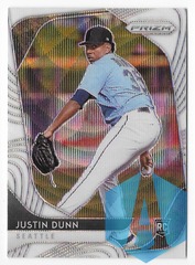 2020 Panini Prizm White Wave Prizm #44 Justin Dunn Seattle Mariners